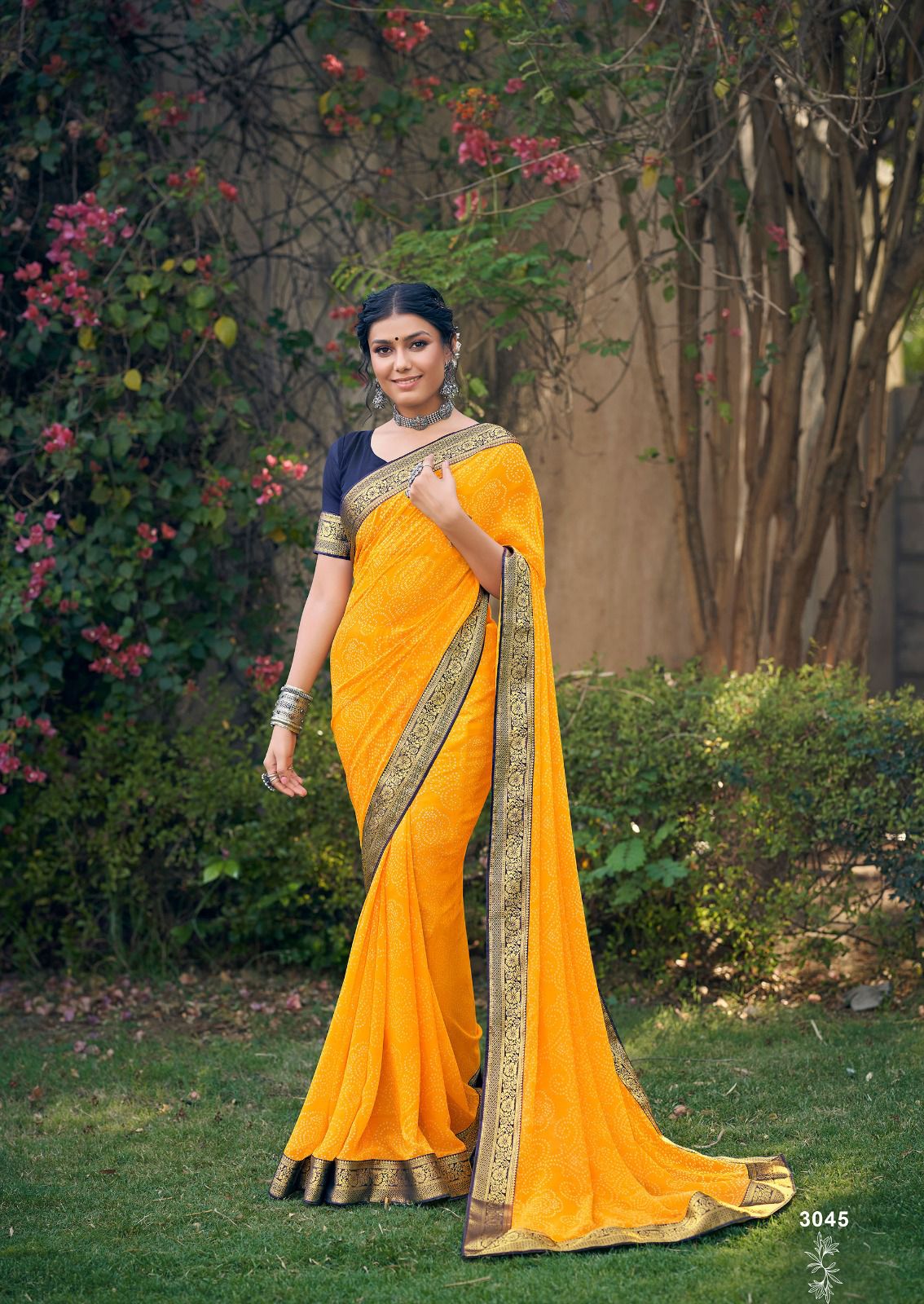 Garima By Kashvi Bandhej Printed Georgette Sarees Wholesale Market In Surat